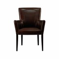 Safavieh Ken Brown Leather Arm Chair HUD8201A